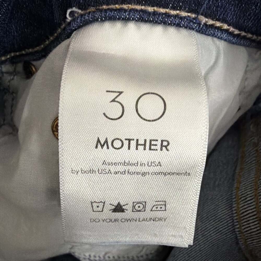 Mother Womens 30 Blue The Rambler Ankle Straight High Rise Jeans Stretch Organic - Picture 11 of 16
